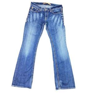 The Buckle BIG STAR Casey K Thick Stitch Bootcut Blue Jeans Sz. 29 w/ 31" Inseam